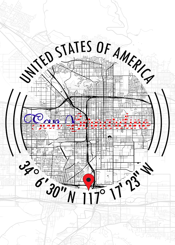 San Bernardino USA Map