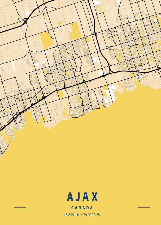 Ajax Yellow City Map