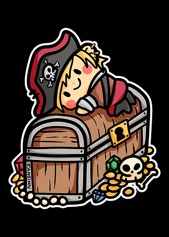 Pirate skull treasure chil