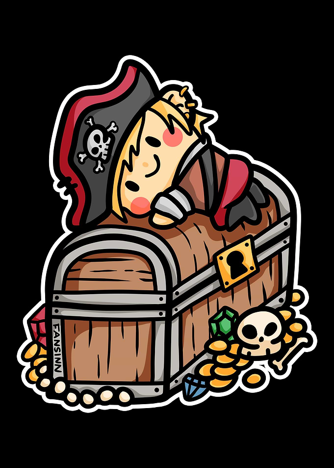 Pirate skull treasure chil