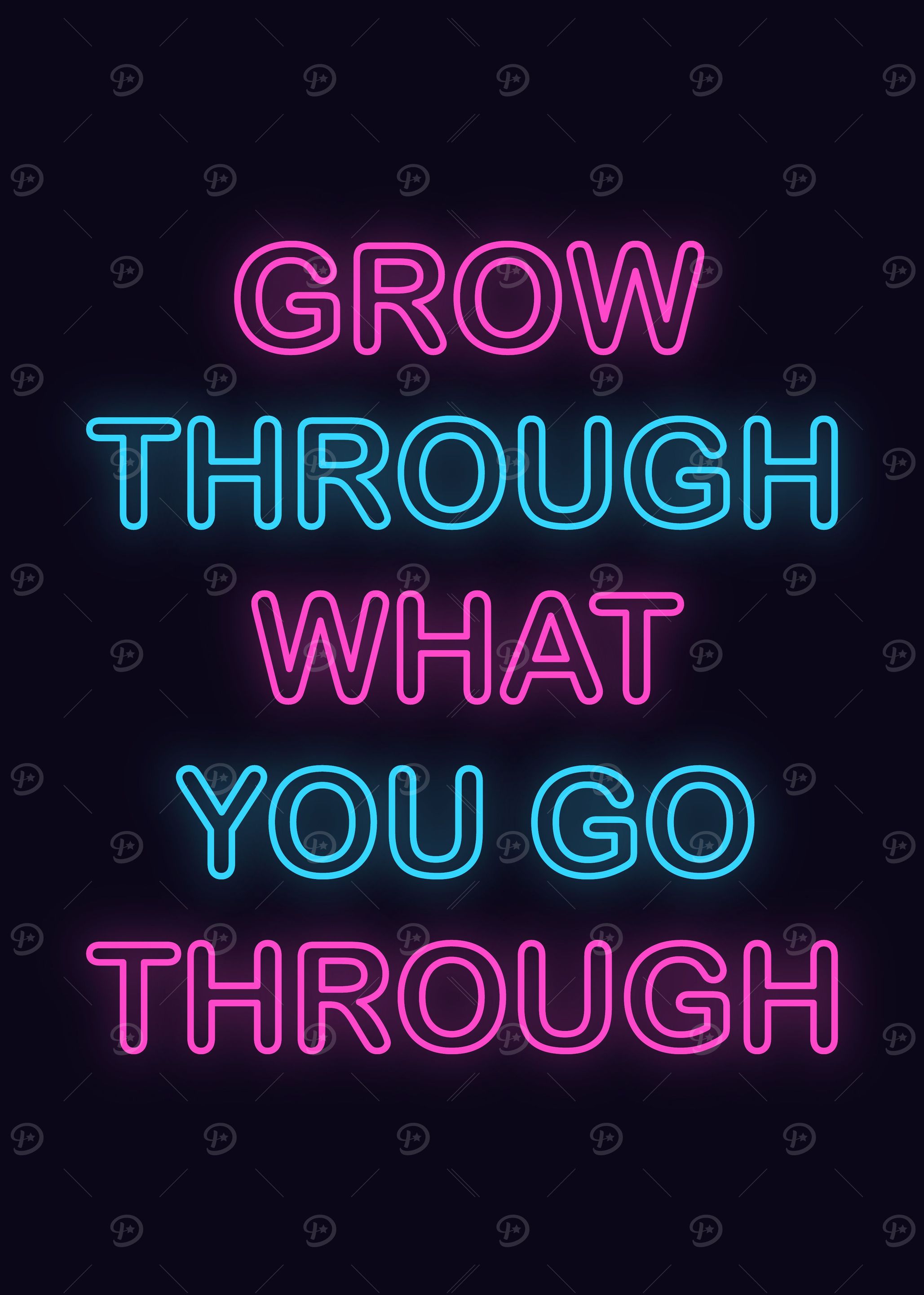 Neon Motivation Quote