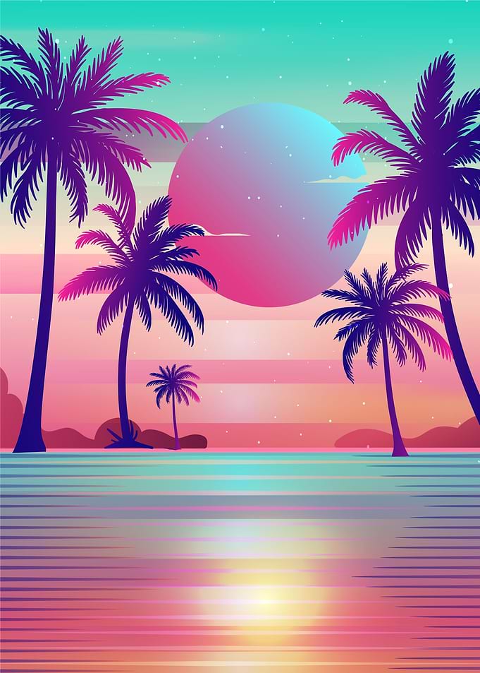 Palm Trees Vaporwave