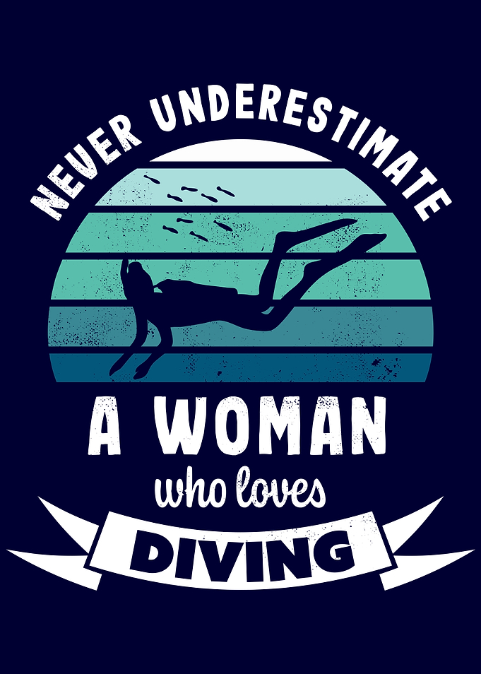 Woman who loves Diving