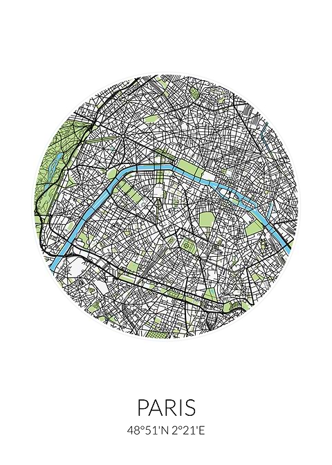 Paris Circle City Map