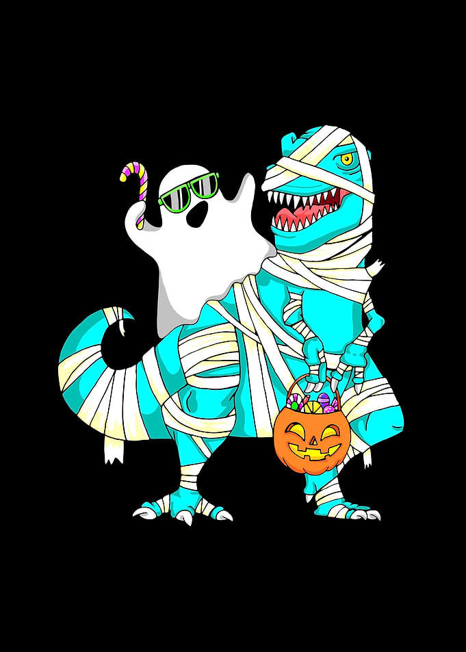 Halloween T Rex Ghost