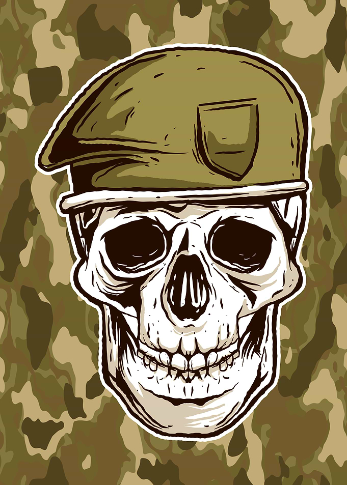 Navy Skull Camouflage