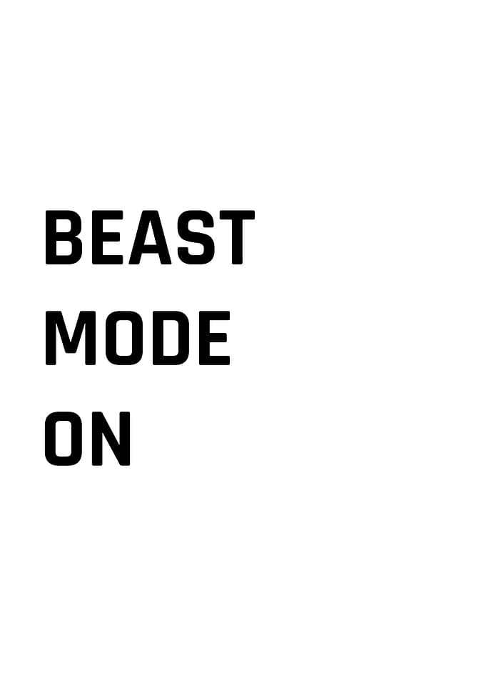 BEAST MODE ON WHITE