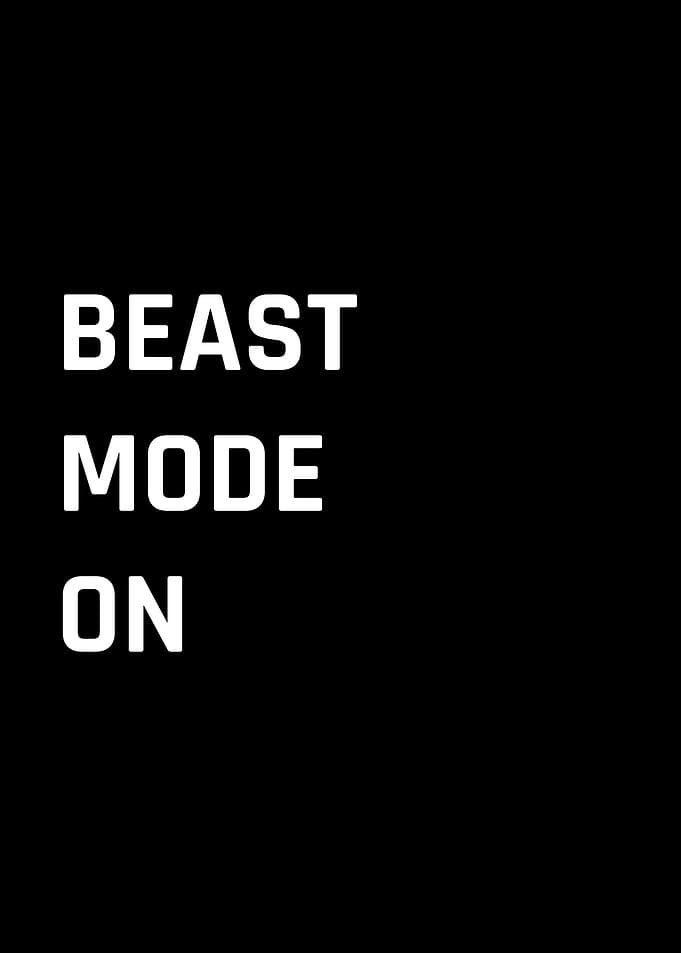 BEAST MODE ON BLACK