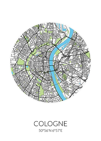 Cologne Circle City Map