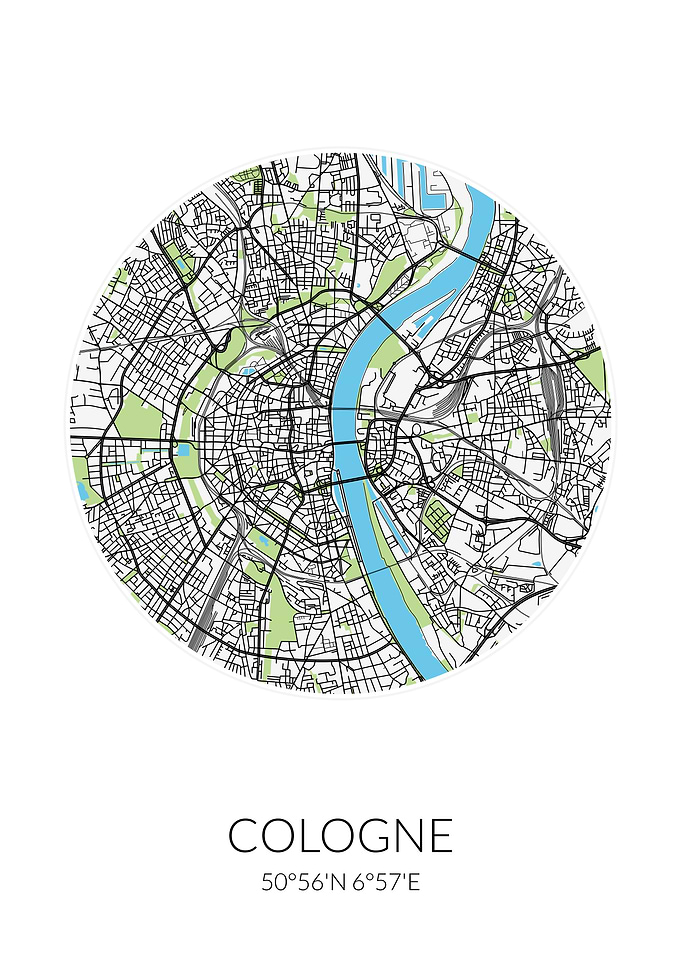 Cologne Circle City Map