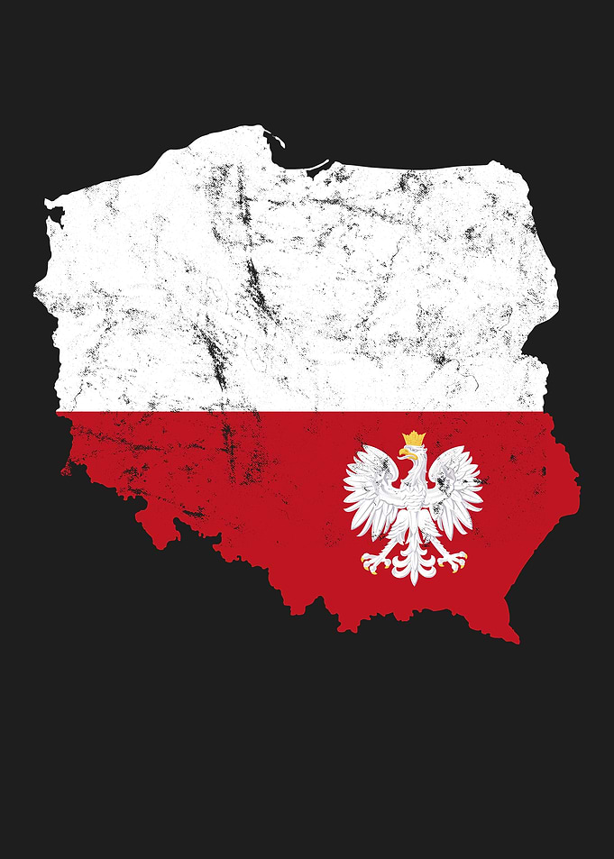 Poland Map Polish Eagle