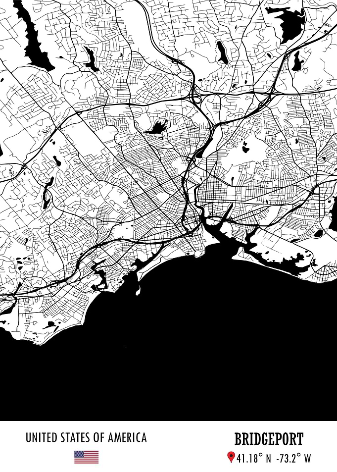 BRIDGEPORT USA Map