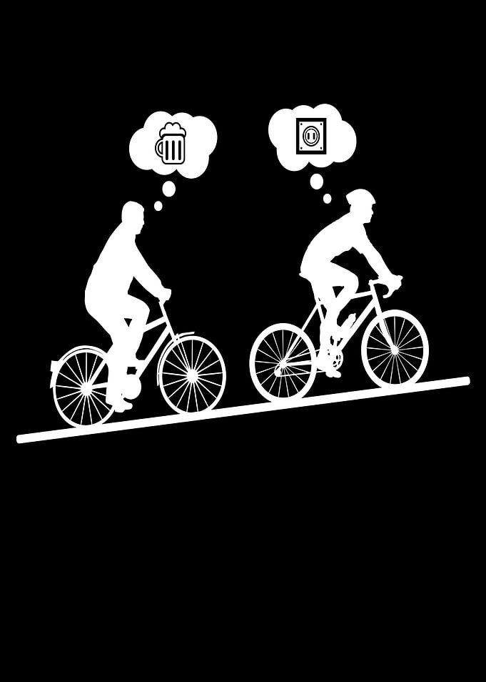 Funny E Bike Beer