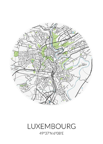 Luxembourg Circle City Map