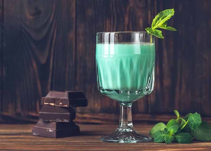 Glass of Grasshopper Cockt