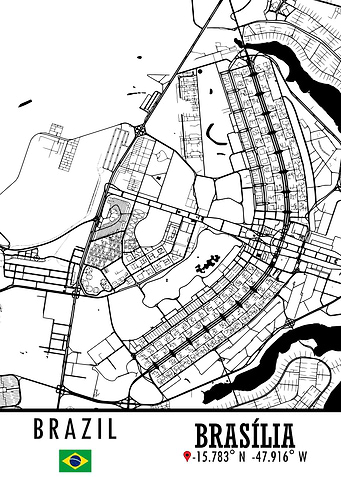 Brasilia BRAZIL Map