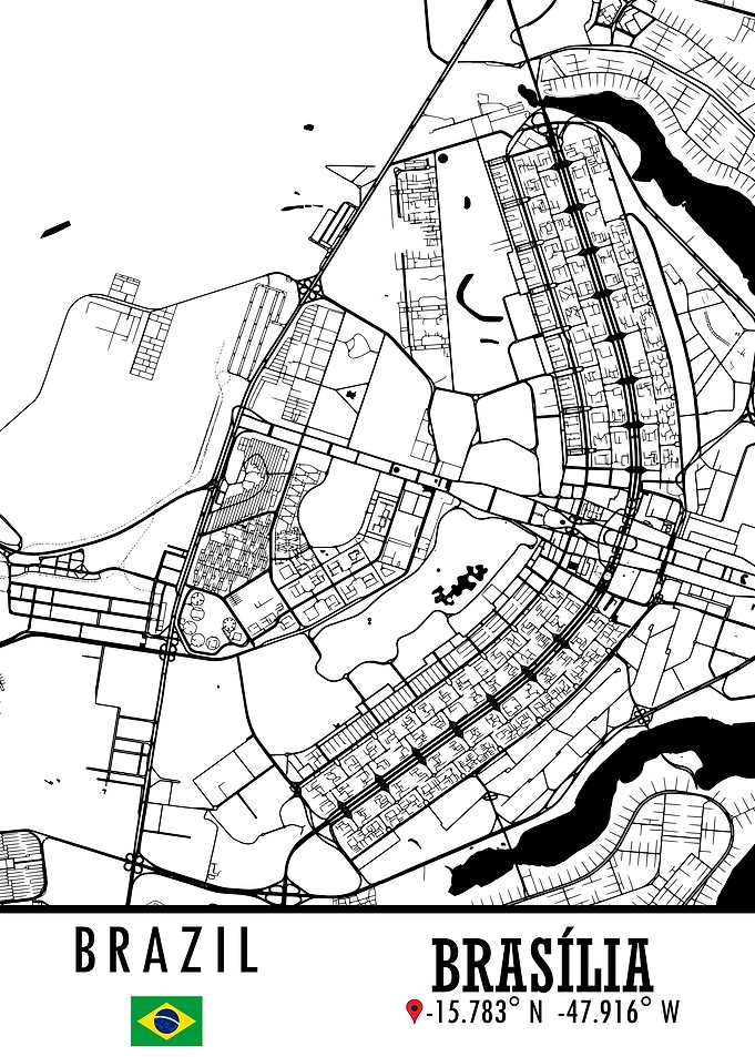 Brasilia BRAZIL Map