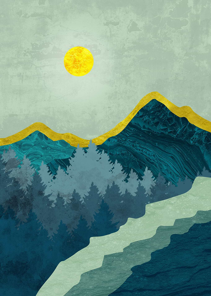 Simple mountain poster