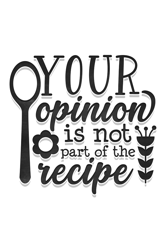 Is not part of the recipe