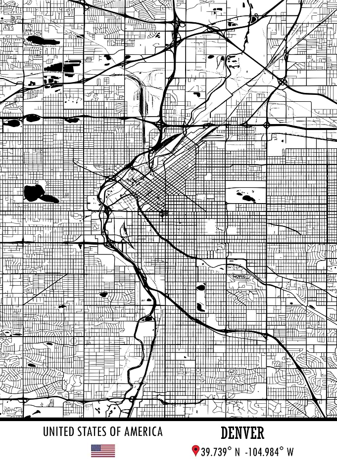 Denver USA Map