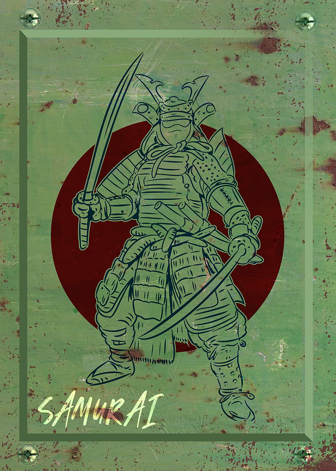 samurai on plate