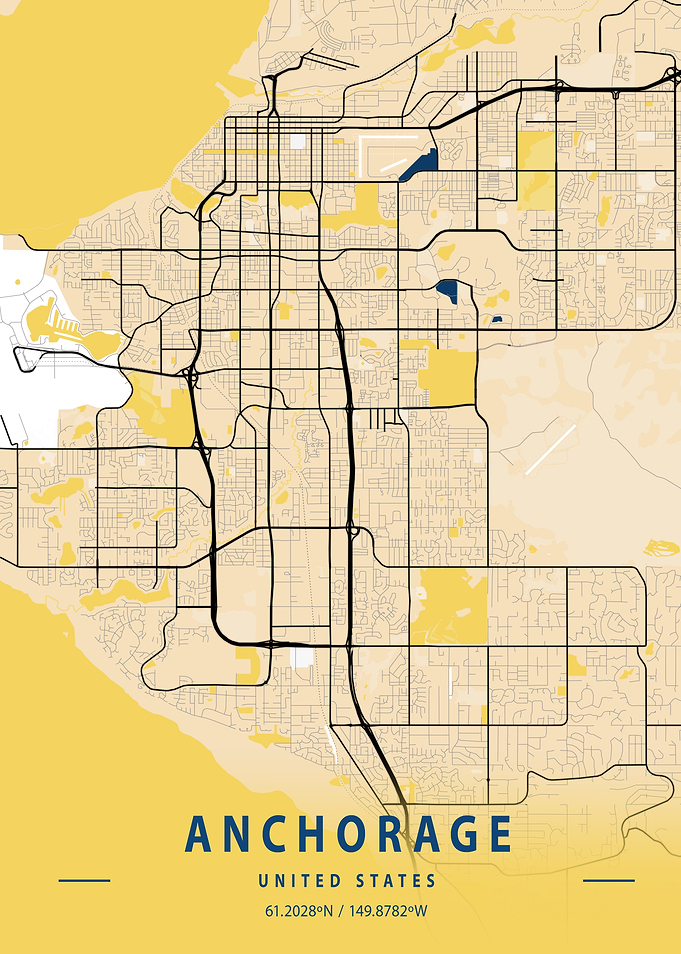 Anchorage Yellow City Map