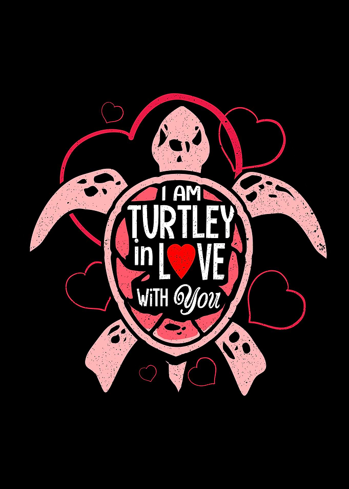 Sea Turtle Turtley In Love