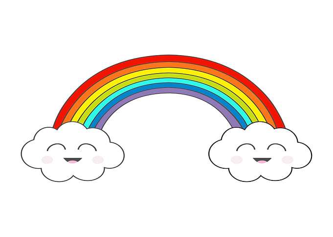 Rainbow And Clouds
