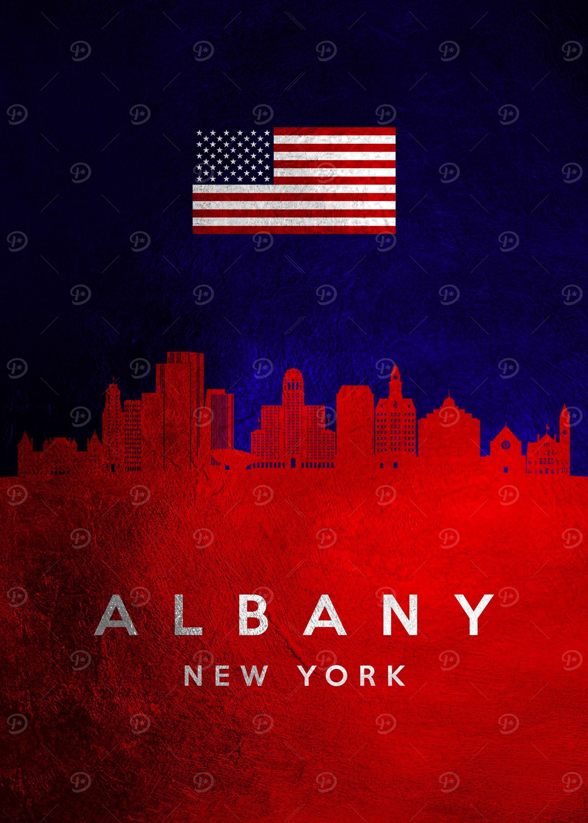 Albany New York Skyline