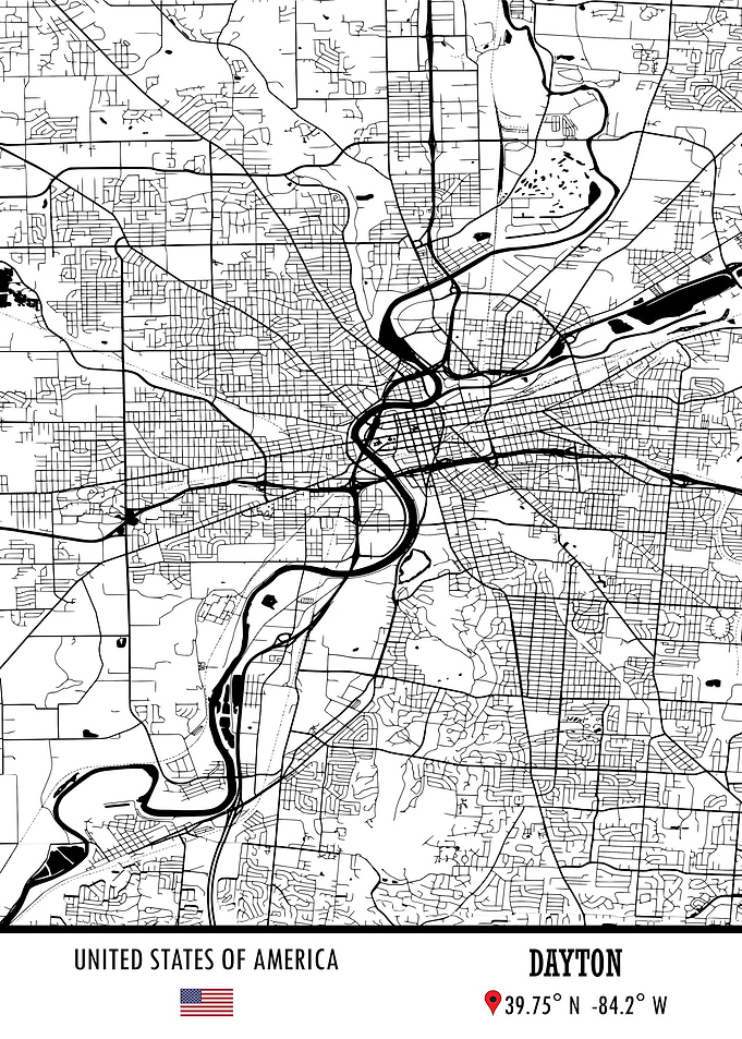 Dayton USA Map