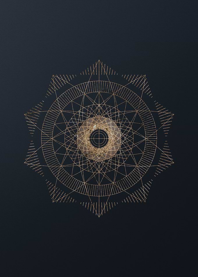 Gold Geometric Glyph