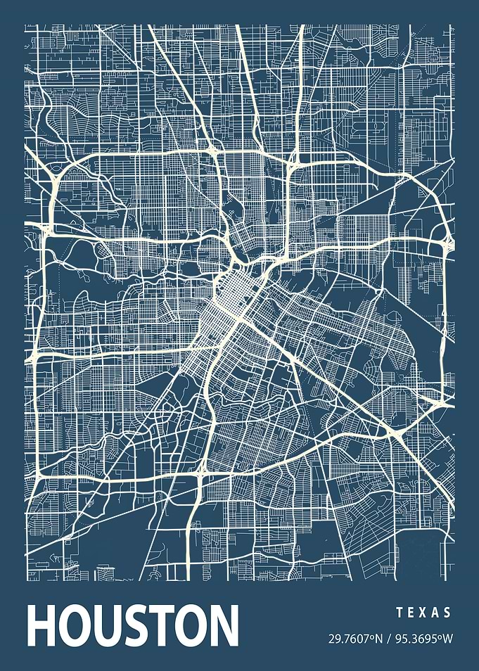 Blueprint map Houston