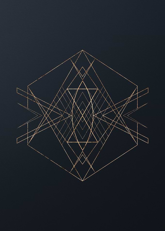 Gold Geometric Glyph
