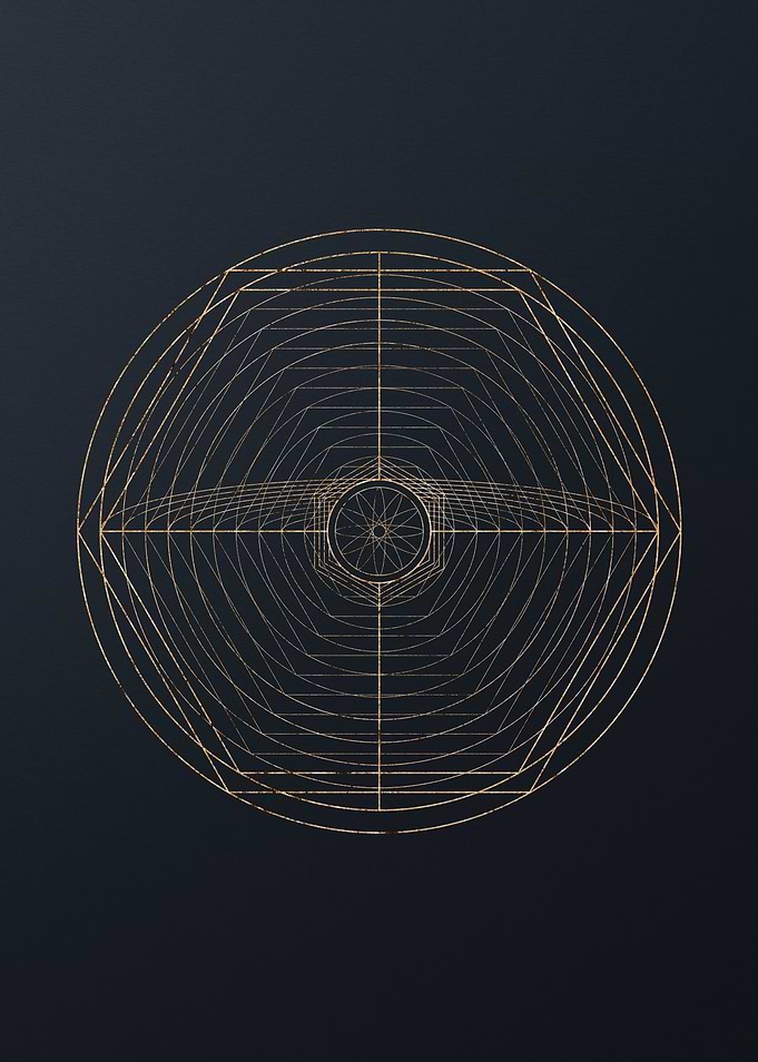Gold Geometric Glyph