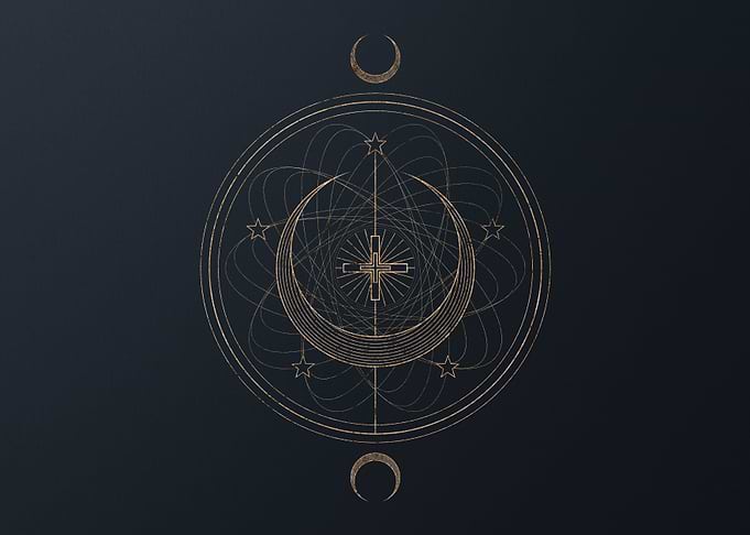 Gold Geometric Glyph