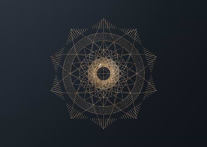 Gold Geometric Glyph
