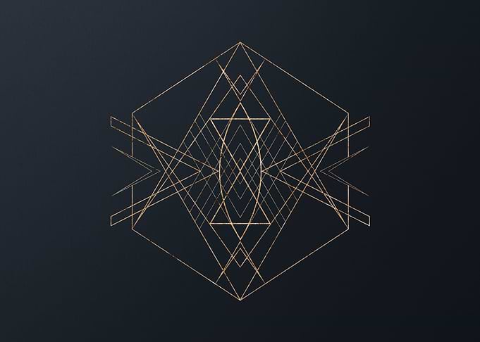 Gold Geometric Glyph