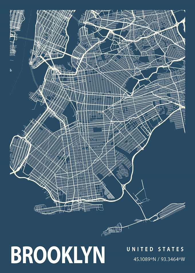 Blueprint map Brooklyn
