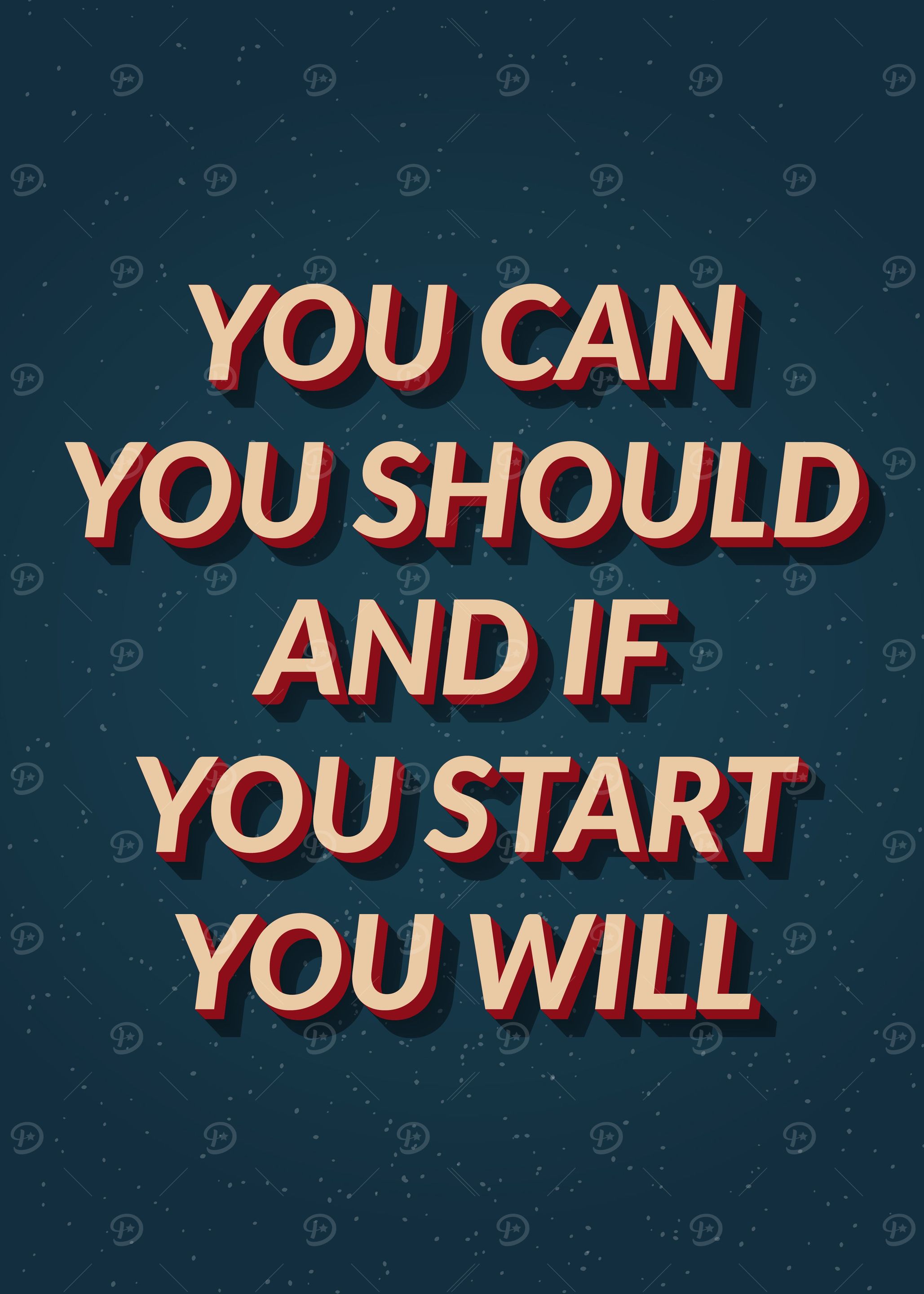 Vintage Motivation Quote