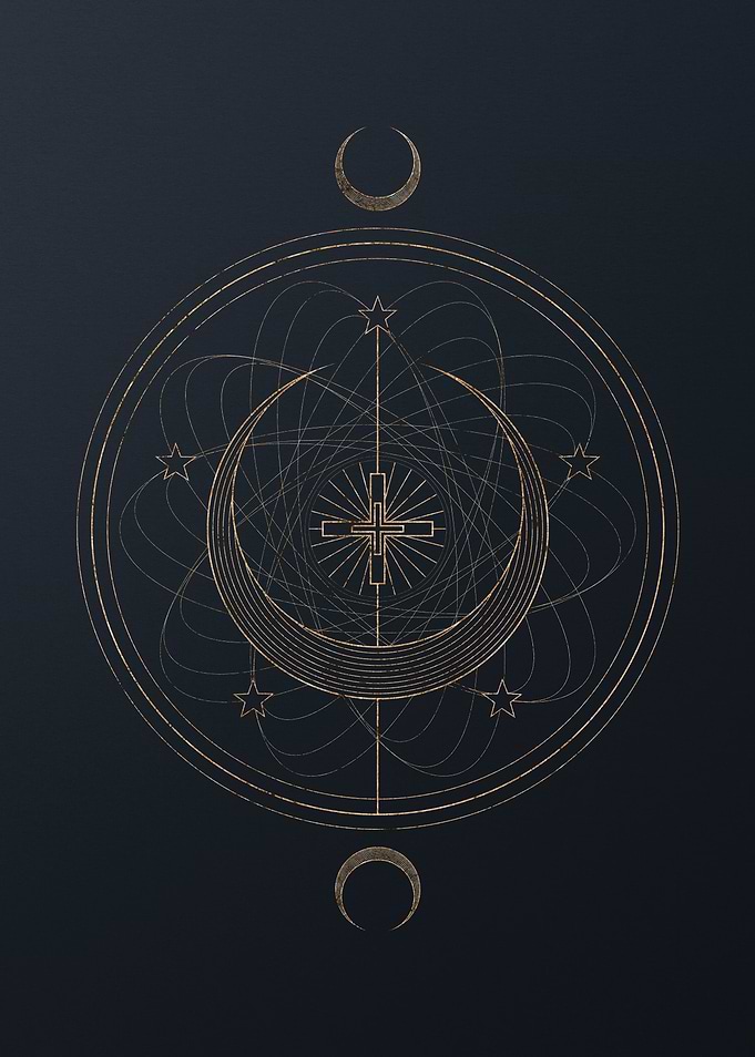 Gold Geometric Glyph