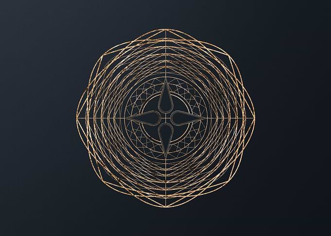 Gold Geometric Glyph