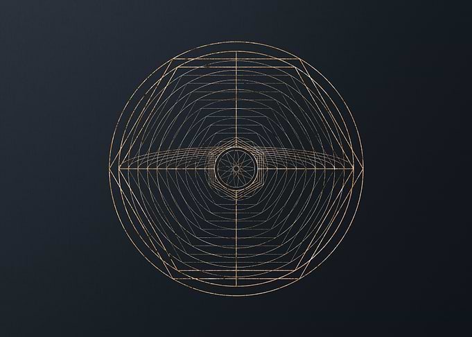 Gold Geometric Glyph