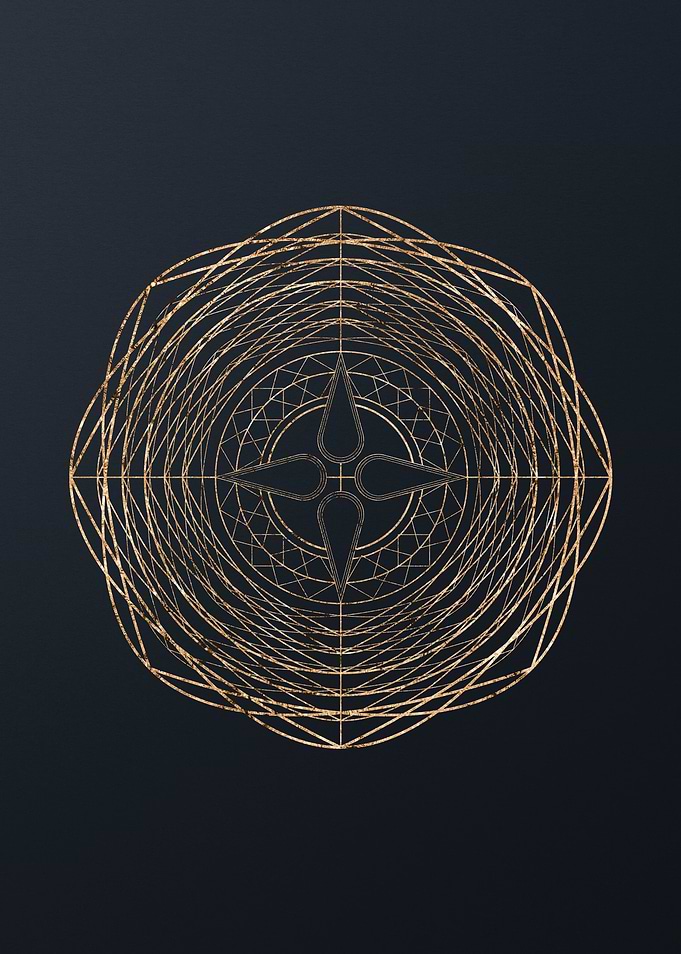 Gold Geometric Glyph