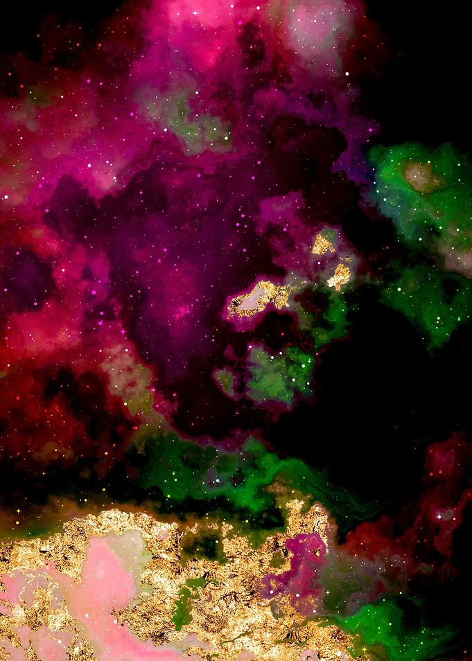 100 Starry Nebula in Space