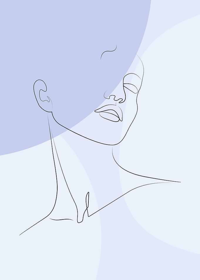 Elegant woman Line art