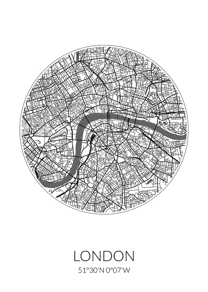 London City Map White