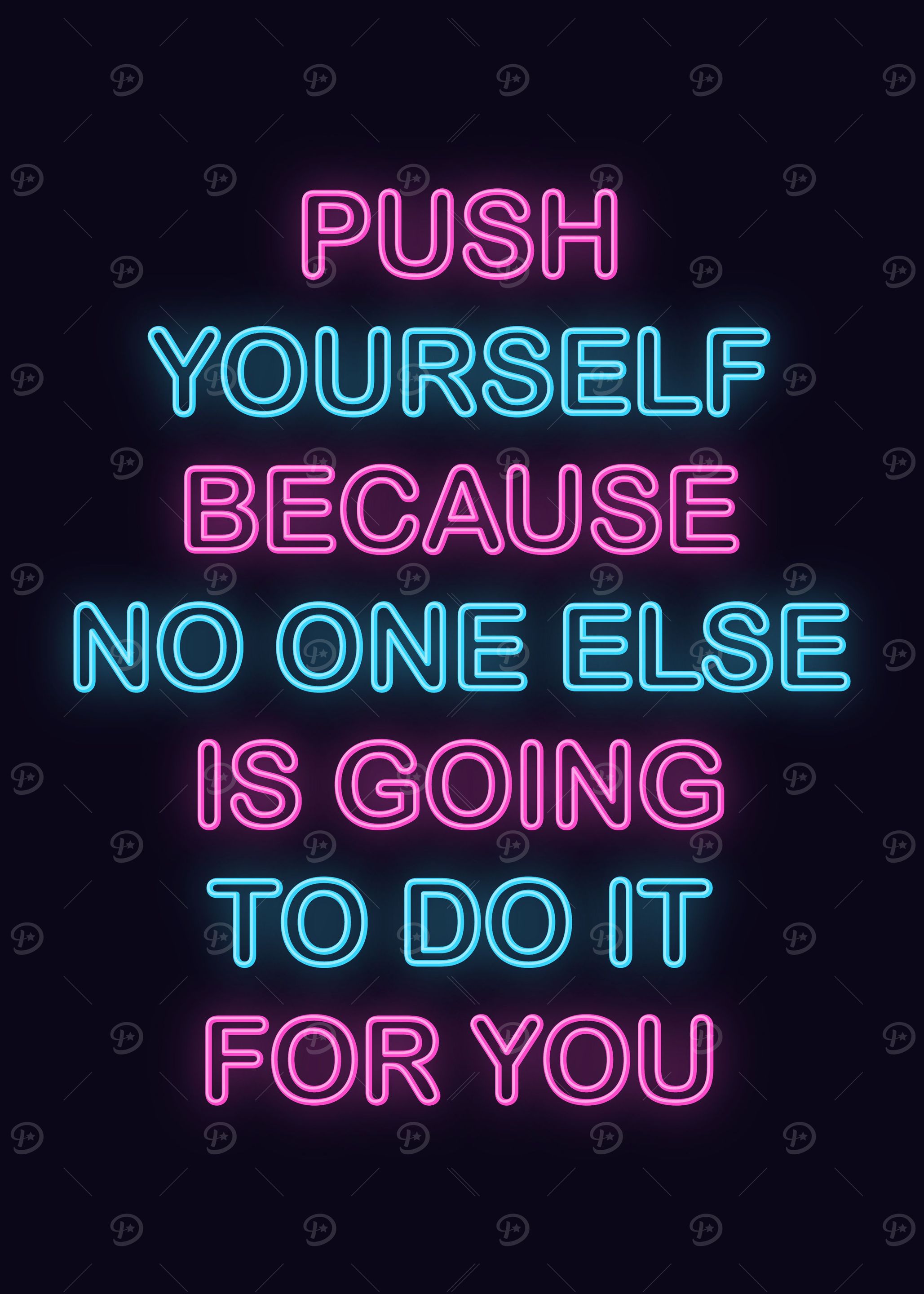 Neon Motivation Quote