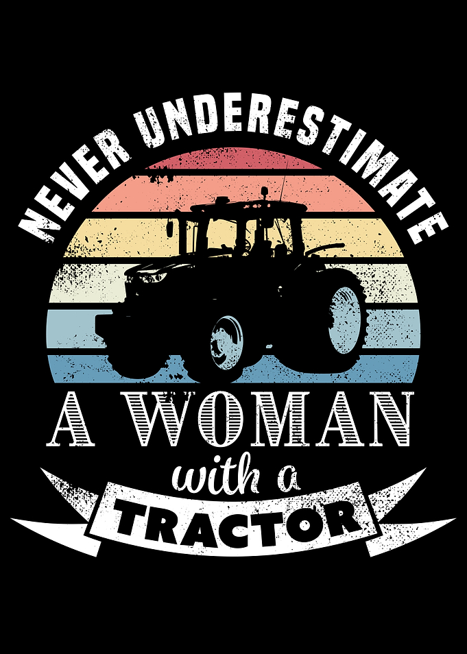 Woman with a Tractor Funny