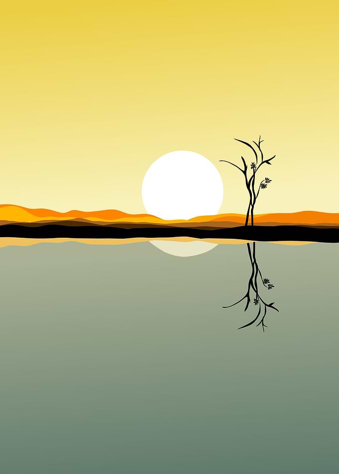 flat water in the desert