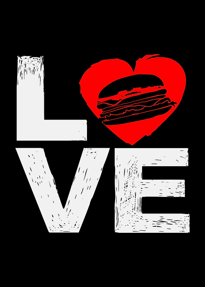 Burger Love Junk Fast Food